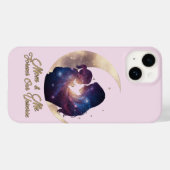 銀河のママと子どものシルエット 月の芸術 Case-Mate iPhoneケース (裏面 (横))