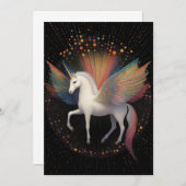 銀河のユニコーン レインボーカラーの星々 深宇宙 招待状 (正面/裏面)