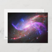 銀河の光が渦巻き銀河系Ngc 4258に現れる。 ポストカード (正面/裏面)