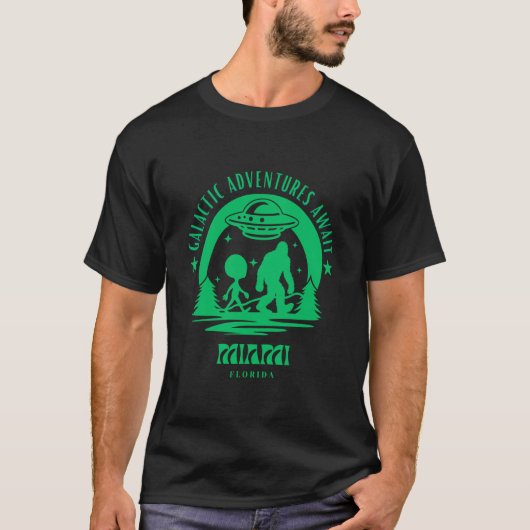 銀河の冒険がマイアミ フロリダで待っている Tシャツ (正面)