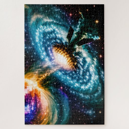 銀河の壊れた軌道と次元の相互作用 ジグソーパズル (縦)