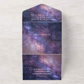 銀河の夜空 ウェディング ネビュラ オールインワン オールインワン招待状 (外側)