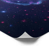 銀河の夢の中の光の宇宙蝶 ポスター (角)