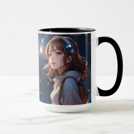 銀河の夢：明るい空の旅 マグカップ (右)