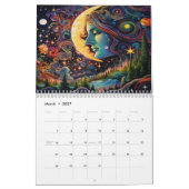銀河の女神と星空の夜 カレンダー (3月 2027)