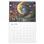 銀河の女神と星空の夜 カレンダー (3月 2026)