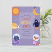 銀河の子供の誕生日招待状 招待状 (スタンド正面)