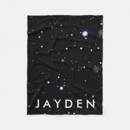 銀河の宇宙と星のパターン（名前あり） フリースブランケット