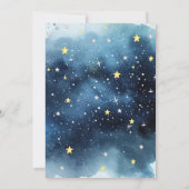 銀河の少年 宇宙の惑星 太陽 月 誕生日 招待状 (裏面)