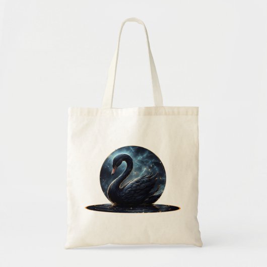 銀河の恵み:黒い白鳥。 トートバッグ (正面)