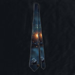 銀河の恵み：黒い白鳥。 ネクタイ<br><div class="desc">銀河の恵み：黒い白鳥。白鳥は水のプールの滑らかな表面に優しく浮かび、優雅さと威厳を醸し出す。水は白鳥の美しいを映し出すだけでなく、周囲と調和して溶け合う魅惑の反射を明らかにする。デザインは、自然と宇宙の美しいと祝同時に、穏やかで雄大な感覚を伝える。</div>