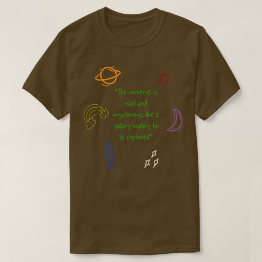 銀河の探究 Tシャツ (デザイン正面)