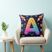 🪐 銀河の文字Aロケット惑星星キッズ 🪐 クッション (椅子)