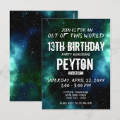 銀河の星たち この世のものではない誕生日招待状 ポストカード (正面/裏面)