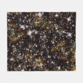 銀河の星空 フリースブランケット (正面(横))