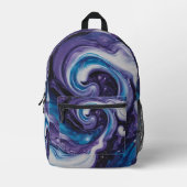 銀河の渦巻き抽象芸術 プリントバックパック (正面)