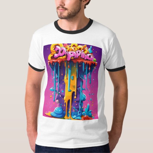 銀河の渦巻き旋回：重力をテーマにしたTシャツ Tシャツ (正面)