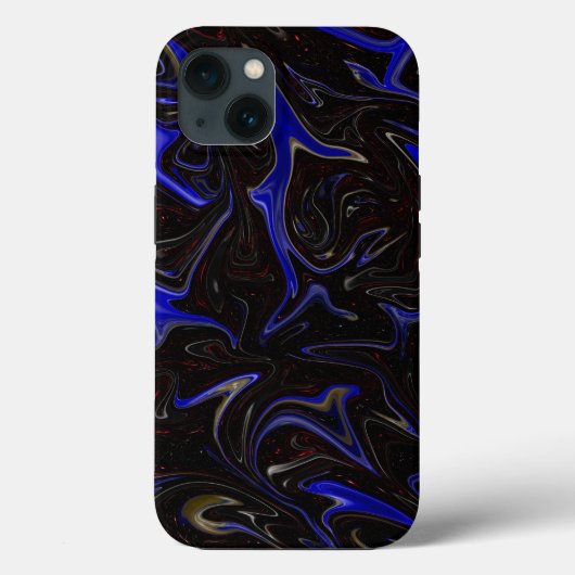 「銀河の渦巻き:青と黒の宇宙大理石」 Case-Mate iPhoneケース (裏面)
