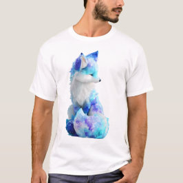 銀河の狐の芸術的肖像画 メンズ Tシャツ