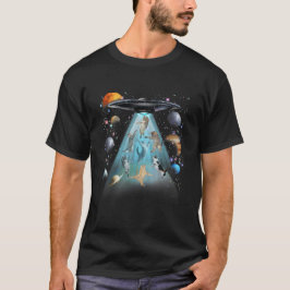銀河の猫の水泳Tシャツ | かわいい宇宙飛行士の猫 Tシャツ