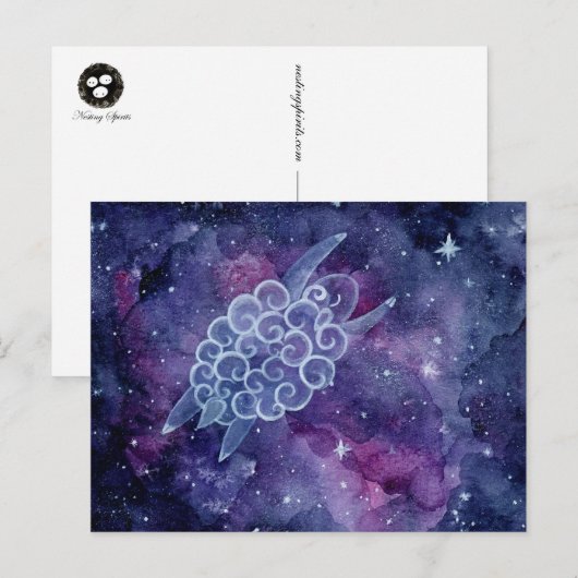 銀河の羊はがき ポストカード (正面/裏面)