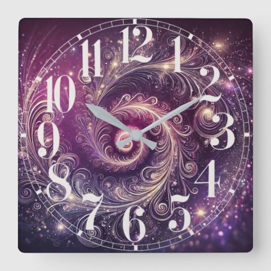 銀河の羽の壁時計 スクエア壁時計 (正面)