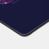 銀河の虎、目を引くネオン動物 デスクマット (コーナー)