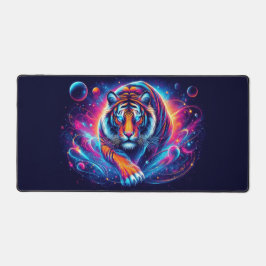 銀河の虎、目を引くネオン動物 デスクマット