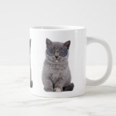 銀河の視線サングラスの星の子猫 ジャンボコーヒーマグカップ (右)