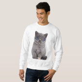 銀河の視線サングラスの星の子猫 スウェットシャツ (正面フル)