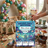 銀河の誕生日招待状 - カスタマイズ可能 招待状