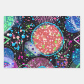 銀河の近隣: アブストラクトアート ラッピングペーパーシート (正面)