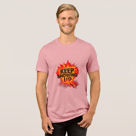 銀河の道のりTシャツ | 継続は力なりモチーフ トライブレンドTシャツ (正面全面)