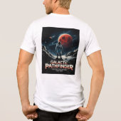 銀河の道標宇宙探査デザイン トライブレンドTシャツ (裏面)