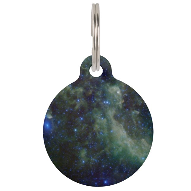 銀河の銀河系内のカシオペア座の星雲 ペット　ネームタグ (正面)