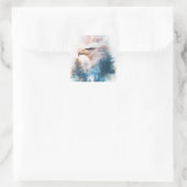 銀河の雲を通る強力な鷲 スクエアシール (バッグ)