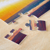 銀河の青とオレンジカラフルの嵐の宇宙 ジグソーパズル (側面)