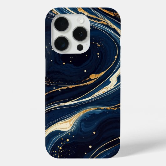 銀河の青と金ゴールド宇宙運動、深い宇宙 Case-Mate iPhoneケース (裏面)