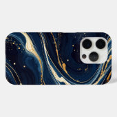 銀河の青と金ゴールド宇宙運動、深い宇宙 Case-Mate iPhoneケース (裏面 (横))