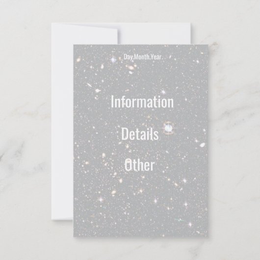 銀河への招待 招待状 (裏面)