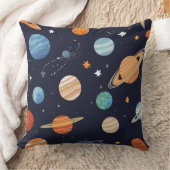 銀河や星、惑星のある宇宙のパターン クッション (ブランケット)