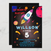 銀河を旅する発射準備完了！ 招待状 (正面/裏面)