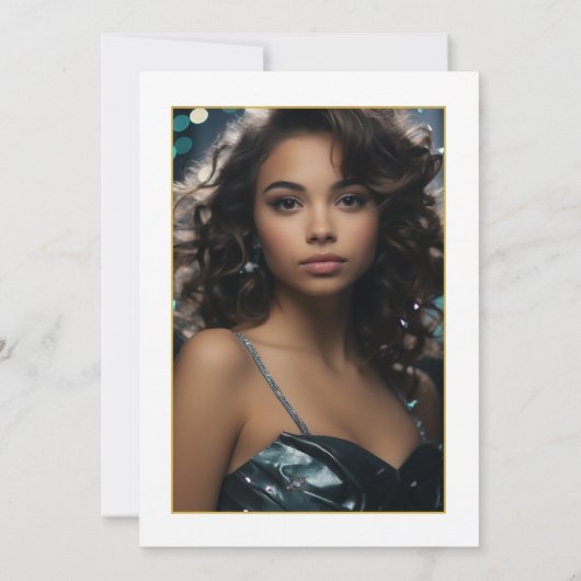 銀河アゲートのキンセアニエラ写真 招待状 (裏面)