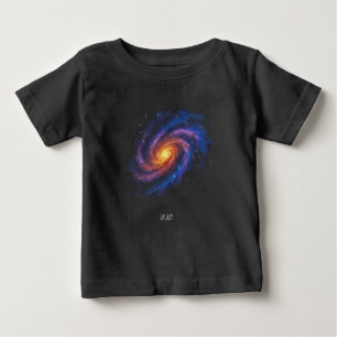 銀河アートワーク - 宇宙渦巻きスペースイラスト ベビーTシャツ