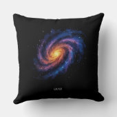 銀河アート – 宇宙の螺旋空間イラスト クッション (裏面)