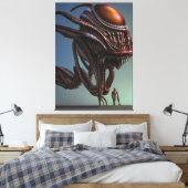 銀河エイリアンモンスターキャンバス印刷 キャンバスプリント (インサイチュ (寝室))