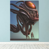 銀河エイリアンモンスターキャンバス印刷 キャンバスプリント (インサイチュ (ウッドフロア))