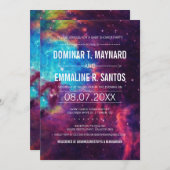 銀河カップルベビーシャワー招待状 招待状 (正面/裏面)