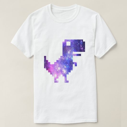 銀河クロームティラノサウルス Tシャツ (デザイン正面)