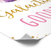 銀河グディズピンク金ゴールド宇宙誕生日 ポスター (角)